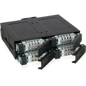 Icy Dock ToughArmor MB607SP-B Drive Enclosure for 5.25" - Serial ATA/600 Host Interface Internal - Black - 4 x HDD Support