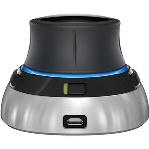 Dispositif d'Entrée 3D 3Dconnexion SpaceMouse - Fréquence radio - USB - 2 Boutons programmables - Noir, Argenté - Câble/sa