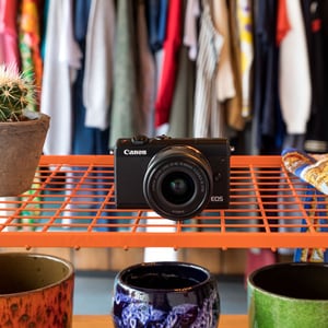Canon EOS M100 24.2 Megapixel Mirrorless Camera with Lens - 15 mm - 45 mm - Black - Autofocus - 7.6 cm (3") Touchscreen LC