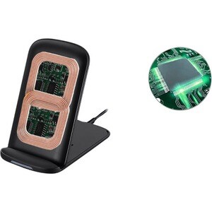 Adesso 10W Max Qi-Certified 2-Coil Foldable Wireless Charging Stand - 5 V DC Input - Input connectors: USB - Overcharge Pr