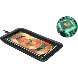 Adesso 10W Max Qi-Certified 3-Coil Wireless Charging Pad - 5 V DC, 9 V DC Input - Input connectors: USB - Overcharge Prote