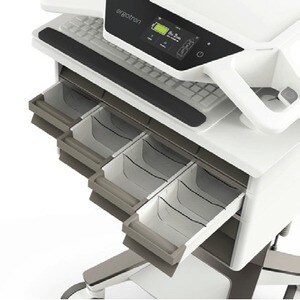 Ergotron CareFit Medizinische Warenkorb - TAA-konform - Drücken/Ziehen Griff - 17 kg Kapazität - 4 Rollen - 127 mm Rolleng