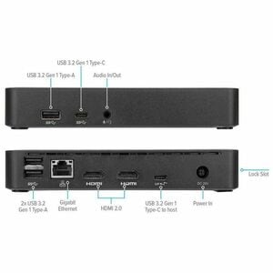 Targus Universal USB-C DV4K Docking Station with 65W Power Delivery - for Notebook, Monitor - 100 W - USB 3.2 (Gen 1) Type