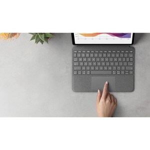 Logitech Folio Touch Tastatur/Cover für 27,9 cm (11 Zoll) Apple iPad Air (4. Generation) Tablet - Grau - Webstoff Körper -