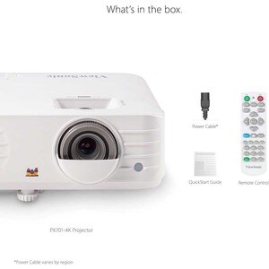 ViewSonic PX701-4K Standard Throw DLP Projector - 16:9 - Ceiling Mountable - 3840 x 2160 - Front - 2160p - 6000 Hour Norma