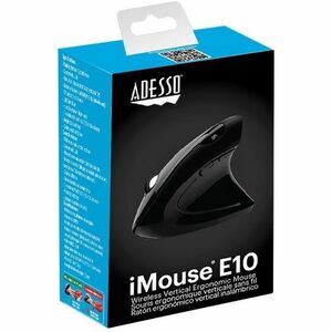 Adesso iMouse E10 Mouse - Radio Frequency - USB - Optical - 6 Button(s) - Black - Wireless - 9.14 m - 2.40 GHz - 1600 dpi 