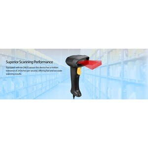 Adesso NuScan NuScan 2500TU Healthcare, Warehouse, Logistics Handheld Barcode Scanner - Cable Connectivity - USB Cable Inc