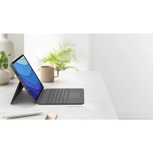 Logitech Combo Touch Tastatur/Cover für 32,8 cm (12,9 Zoll) Apple, Logitech iPad Pro (5. Generation) Tablet - Grau - Webst