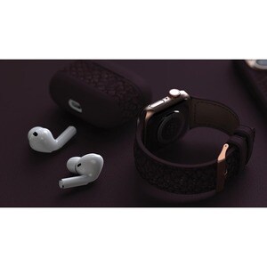 Correa para reloj Njord Eldur SL14123 - 1 - Violeta - Silicona, Acero Inoxidable, Cuero Vegetal, Cuero de salmón