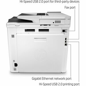 HP LaserJet Enterprise M480f Laser Multifunction Printer - Colour - Copier/Fax/Printer/Scanner - 27 ppm Mono/27 ppm Color 