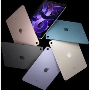 Apple iPad Air (5th Generation) A2588 Tablet - 10.9" - Apple M1 - 8 GB - 64 GB Storage - iPadOS 15 - Starlight - M1 Octa-c