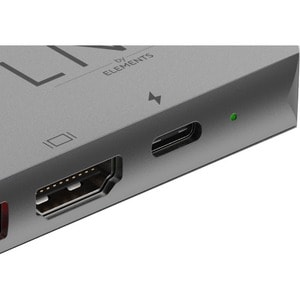 LINQ USB-Typ C Docking Station - Speicherkartenleser - SD, microSD (TransFlash) - 100 W - Schwarz - 1 Unterstützte Display