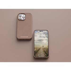 Coque Njord Fabric - pour Apple iPhone 14 Pro Max Smartphone - Rose des sables - Résistant aux chocs, Résistant aux rayure