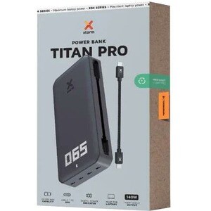 Xtorm Titan Pro Stromspeicher - Schwarz - für Notebook, Smartphone, Tablet-PC, MacBook - Lithium-Ionen (Li-Ionen) - 2400 m