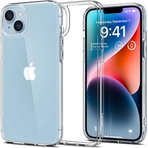 Spigen Ultra Hybrid Case for Apple iPhone 14 Smartphone - Crystal Clear - Drop Resistant, Scratch Resistant - Thermoplasti