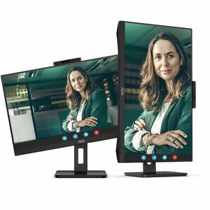 AOC Q27P3QW 27" Class Webcam WQHD LED Monitor - 16:9 - Textured Black - 68.6 cm (27") Viewable - In-plane Switching (IPS) 