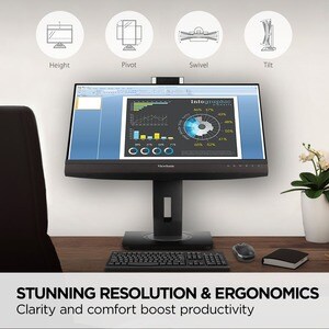 ViewSonic Graphic VG2756V-2K 27" Class Webcam WQHD LED Monitor - 16:9 - 68.6 cm (27") Viewable - In-plane Switching (IPS) 