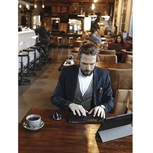 CHERRY KW 9200 MINI Keyboard - Wired/Wireless Connectivity - USB Type C Interface - English (Euro) - Black - SX Keyswitch 