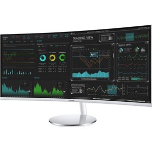 Samsung C34J791WTR 34" Class UW-QHD Curved Screen LCD Monitor - 21:9 - 86.4 cm (34") Viewable - Vertical Alignment (VA) - 