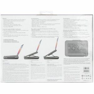 Targus Chill Mat AWE90GL Cooling Stand - Upto 45.7 cm (18") Screen Size Notebook Support - Grey - 2 Fan(s) - 1900