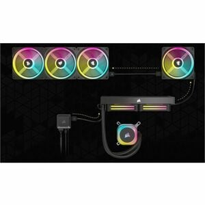 Corsair iCUE QX140 Cooling Fan - 2 x Fan(s) - 82.50 CFM Maximum Airflow - 2000 rpm - Magnetic Dome Bearing - RGB LED - Bla