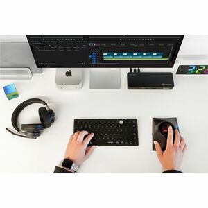Kensington SlimBlade Trackball - Bluetooth/Radio Frequency - USB Type C, USB Type A - Optical - 8 Programmable Button(s) -
