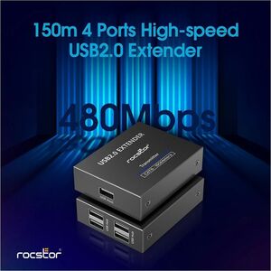 TrueReach 4 Port USB 2.0 Over Cat5/Cat6/Cat6a/Cat7 Extender - Up to 492ft (150m) - Bus powered - Link up to four USB 2.0 d