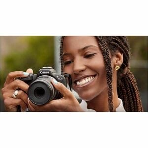 Canon EOS R50 24.2 Megapixel Mirrorless Camera with Lens - 18 mm - 45 mm (Lens 1), 55 mm - 210 mm (Lens 2) - Black - APS-C