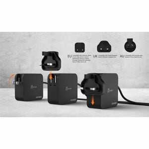 j5create 102 W AC Adapter - 1 Pack - Universal Adapter - 2 USB Type-C - For Headphone, Notebook, Portable Gaming Console, 