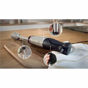 Frullatore a mano Bosch ErgoMaster - Con dorsi plastici, Acciaio inox - 1000 W - 1,40 m - Acciaio inox, Nero