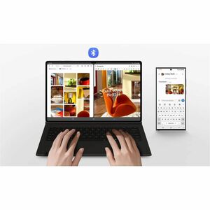 Samsung Book Cover Tastatur/Cover (Buchfalz) Samsung Galaxy Tab S10 Ultra, Galaxy Tab S9 Ultra Tablet - Schwarz - 327 mm H