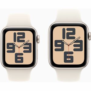 Apple Watch SE 智能手表 - 44 毫米 Case Height - 38 毫米 Case Width - 星光色 Case Color - 星光色 Band Color - 铝 Case Material - 无线局域网 - 光
