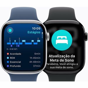 Apple Watch SE Smartwatch - Rechteckig Case Shape - 44 mm Case Height - 38 mm Case Width - Silber Case Color - Denim Band 
