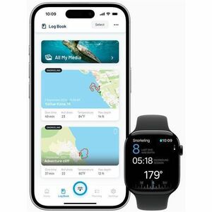 Apple Watch Series 10 Smart Watch - 42 mm Case Height - 36 mm Case Width - Jet Black Case Color - Black Band Color - Alumi