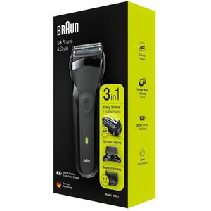 Rasoio Braun Shave&Style 300BT - Nero - Per Maschio - senza filo - 0,50 Ora Tempo di funzionamento massimo batteria - 1 Or