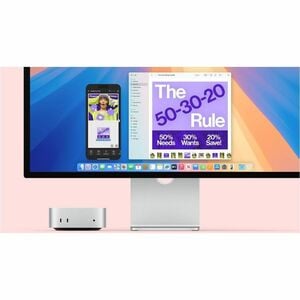 Mac Mini - Silver - M4 (10C CPU / 10C GPU) - 16GB unified memory - 256GB SSD - 1 Gigabit Ethernet (Keyboard and Mouse Sold