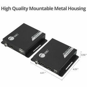 SIIG HDMI 4K30Hz KVM Over IP Extender - 120m(394ft) - Over IP KVM Extender - One to Many - HDMI Loop-out - Downscaler - Lo
