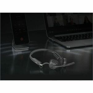 Shokz OpenMeet Wireless Open-ear, Over-the-head, On-ear, Over-the-ear Stereo Headset - Black - Binaural - Supra-aural - 29