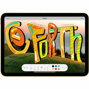 Apple iPad (11th Generation) Tablet - 11" - 4 GB - 128 GB Storage - Yellow - A16 Bionic Penta-core (5 Core) - 2360 x 1640 