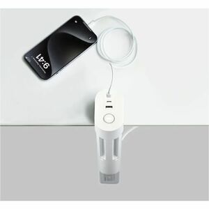 Neomounts DS22-840WH6 Desk socket with clamp and USB-C and USB-A ports - rapid charging. Cable length: 1.4 m, Placement su