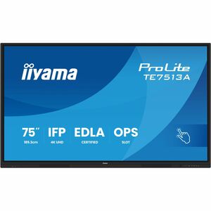 iiyama ProLite TE7513A-B1AG 4K UHD LCD Collaboration Display - Cortex A73 1,40 GHz - 8 GB - Touchscreen - 16:9 Seitenverhä