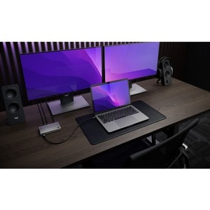 Alogic BLAZE Thunderbolt 4 Docking Station für Notebook, Desktop-PC, Festplatte, Monitor - Grau, Schwarz - 2 Unterstützte 