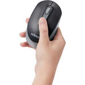 Adesso iMouse A30B Mouse - Radio Frequency - USB Type A - Optical - Black - Wireless - 9.14 m - 2.40 GHz - 1200 dpi - Scro