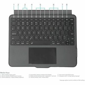 Targus VersaVu THZ967NO Keyboard/Cover Case (Folio) for 27.7 cm (10.9") to 27.9 cm (11") Apple iPad Air 11 (2024), iPad (1