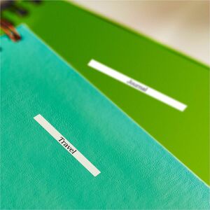 Brother Genuine P-touch TZe211 BK on WHT Label Tape, Laminated, 6mmX8m - x 15/64" (6 mm) Width - White - Polyethylene Tere