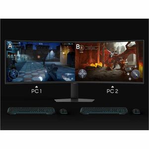 Moniteur de jeu LCD Samsung Odyssey G9 S49FG910EU 49" Class Dual Quad HD (DQHD) Écran incurvé - 32:9 - Noir - 124,5 cm (49