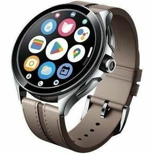 WATCH 2 PRO-BT CASE-STRAP SILVER CASE-BROWN LEATHER STRAP