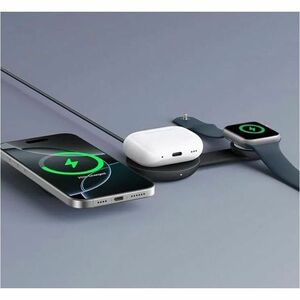 ANKER MagGo A2557 Cargador por inducción - Negro - Para AirPod, iPhone, Smartwatch, Auricular, Smartphone - 12 V Entrada -