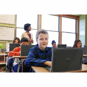 Carcaza deslizante Extreme Shell-F2 para HP Fortis X360 Chromebook G5 de 11" y HP X360 (no Fortis) G4/G3 (gris/transparente)