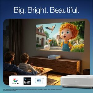 Epson Lifestudio Grand Ultra Short Throw Laser Projector - 16:9 - Tabletop - White - High Dynamic Range (HDR) - 1920 x 108